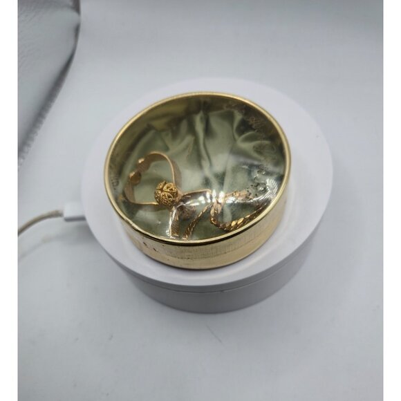 Vintage Abon Mfg. Gold Tone Glove Holder w/ Original Box USA 1950s NOS - Picture 3 of 7